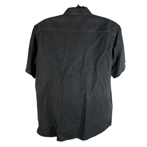 ORVIS Mens Dark Gray Short Sleeve Button Up Shirt XL Polyester Outdoor Casual - Picture 3 of 16